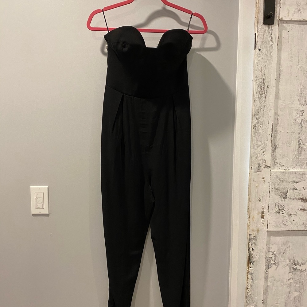 Black Strapless Jumpsuit